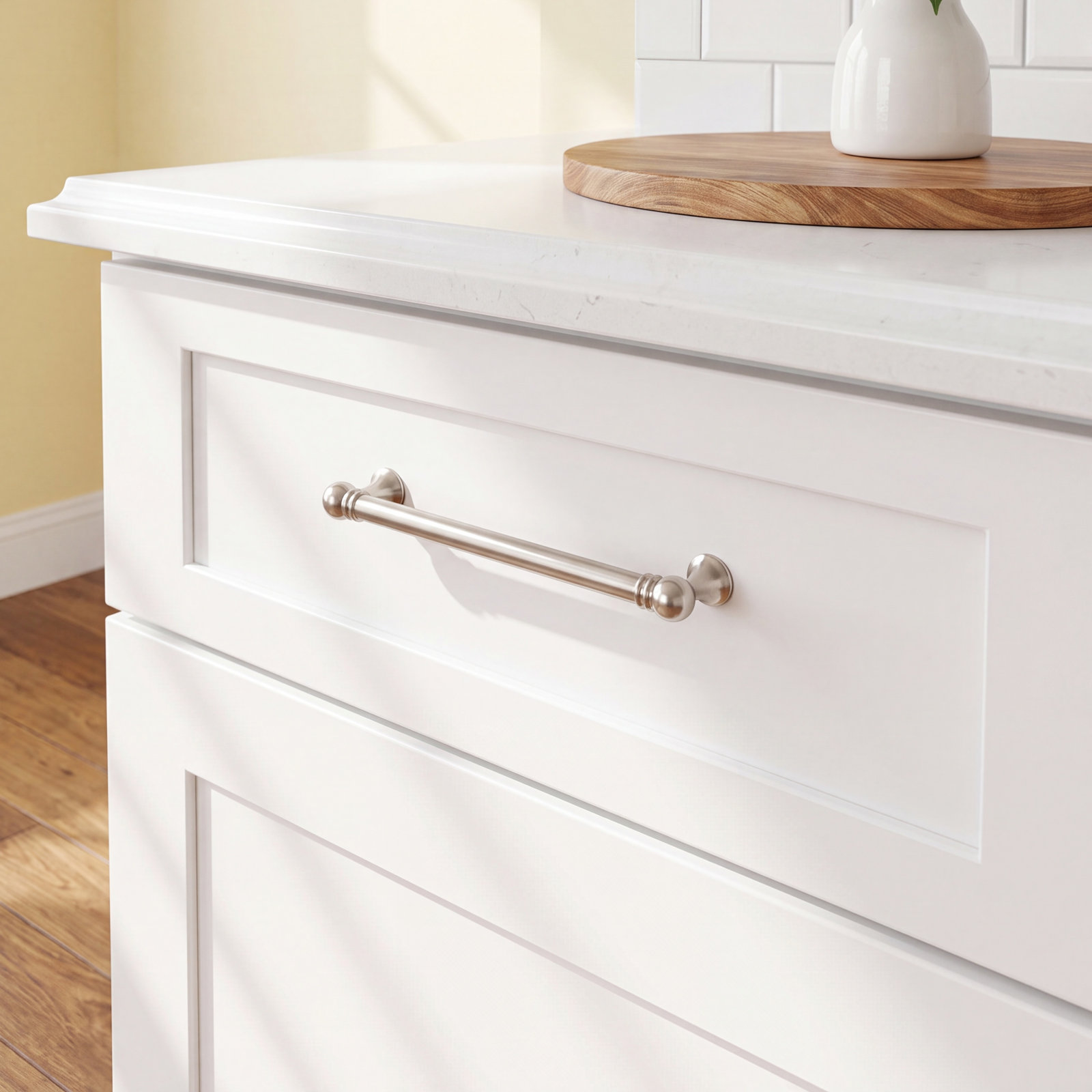 Kara 8" Bar Cabinet Pull, Brushed Satin Nickel