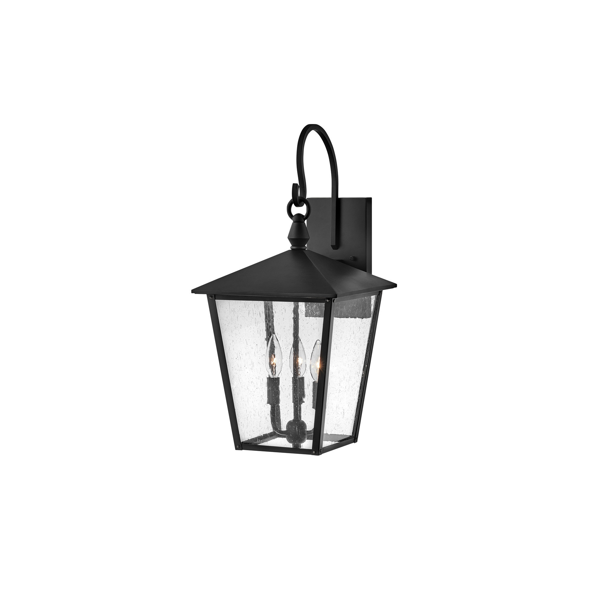Huntersfield 3 - Bulb Outdoor Wall Lantern, 18.75"H x 9"W x 10.75"D, Black