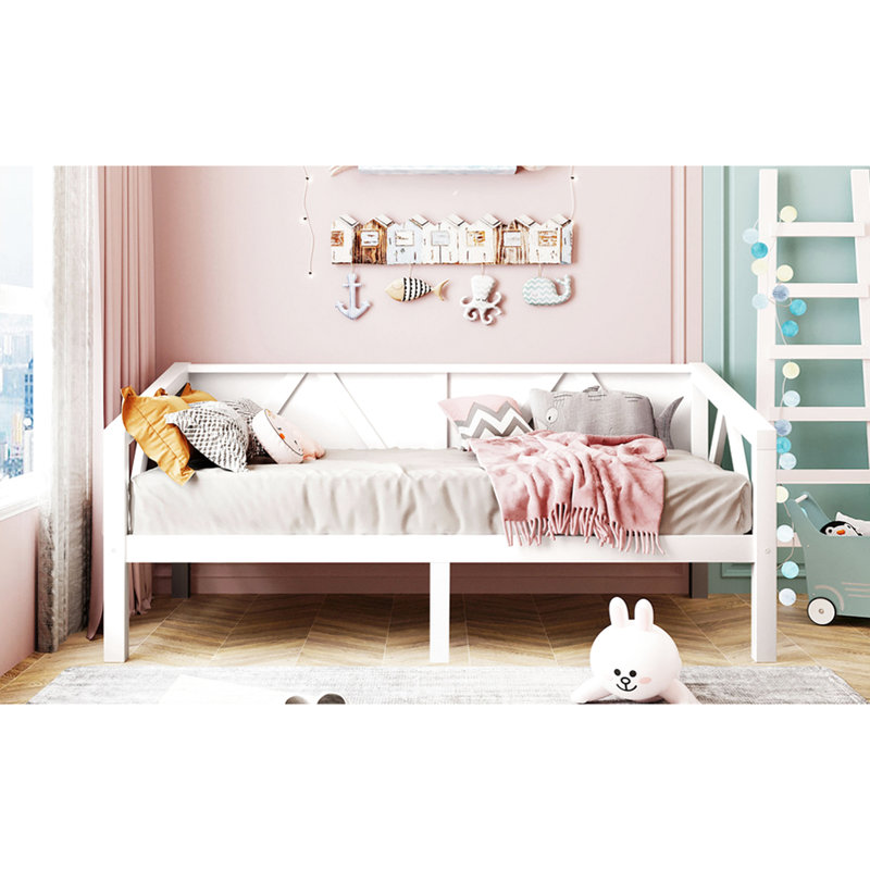 Twin White Daybed, Ideal For Relaxing, Construction, Under - Bed Space Storing Items Featuring An Elegant Appearance, Multi Function Resting At Home, Stable Structure