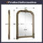 Miroir arqué rétro avec cadre perlé-1649628368