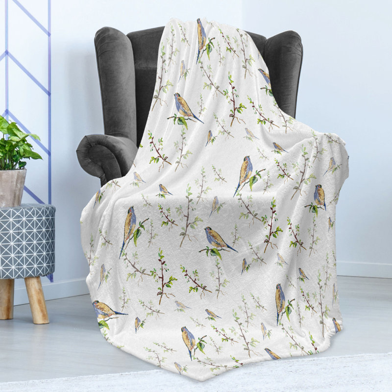 Hand Woven Throw Blanket, 50" W x 60" L