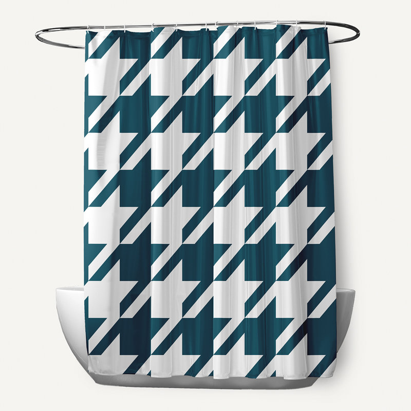 Rideau de douche simple Avelien, Bleu sarcelle