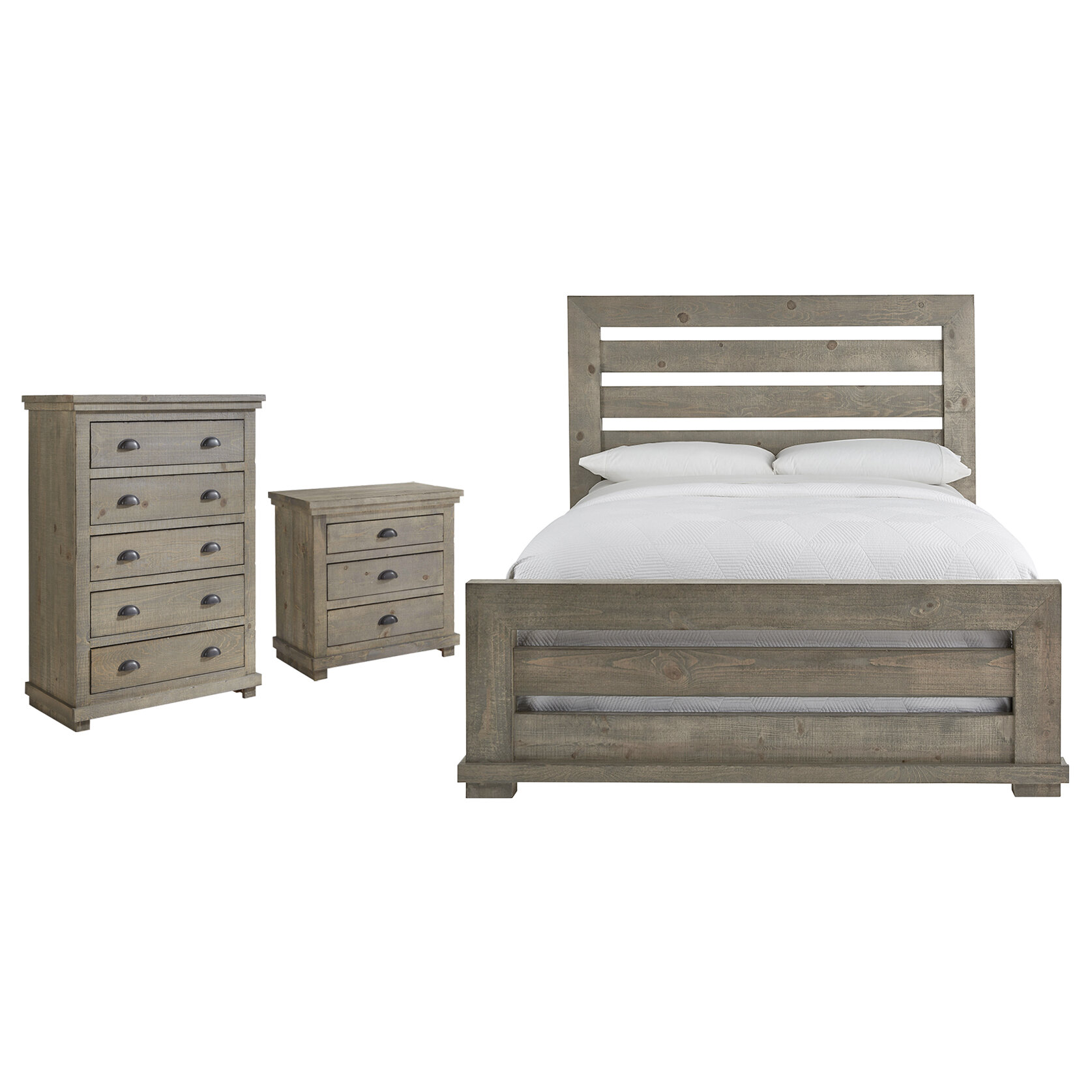 Castagnier upholstered deals standard bed