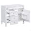 Meuble-lavabo 2 tiroirs 36 po à 2 tiroirs sans lavabo supérieur, armoire de rangement moderne avec tiroir basculant, structure en bois massif-574230923