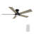 52 Inches Black Flush-Mount DC Motor Ceiling Fan with Light, Remote Control-1554805177-1554805176