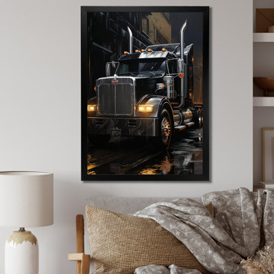 «Midnight Cruiser Semi Truck IV», reproduction d'art sur toile