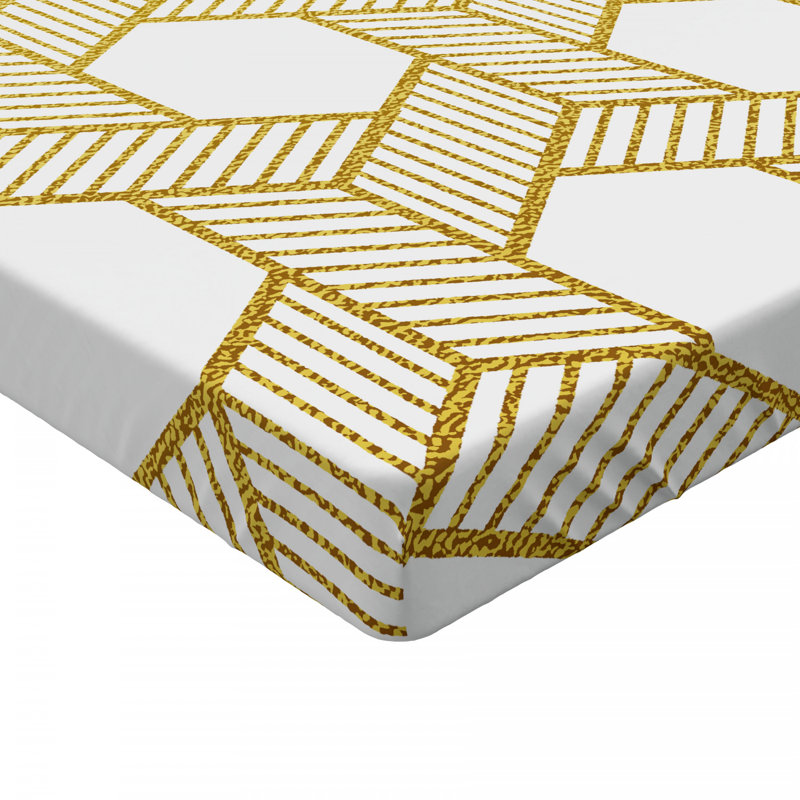 Microfiber Geometric Fitted Sheet, Twin XL Fitted Sheet