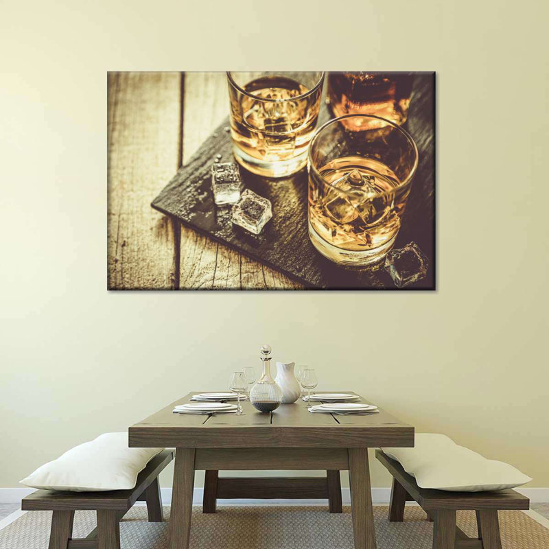 «Rustic Whiskey», reproduction sur toile, H 8 po x l 12 po x P 1 po