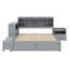 Lit plateforme en bois avec espace de rangement multifonctionnel, table de chevet, 2 tiroirs, ports USB et bureau-1214043780