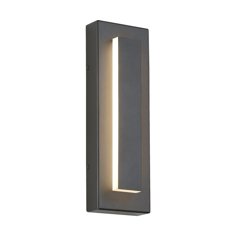 Aspen LED Outdoor Flush Mount, Charcoal, 15" H x 5" W x 1.9" D, 22 W