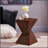 Geometric MGO Side Table with Twisted Hourglass Design, Durable and Versatile for Indoor and Outdoor Use-320675951-320675926