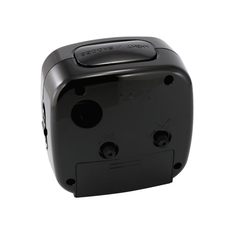 Quartz movement / Crystal Alarm Clock, Black