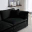 Canapé modulaire surdimensionné en L avec repose-pieds réversible en chenille noire-1367229170