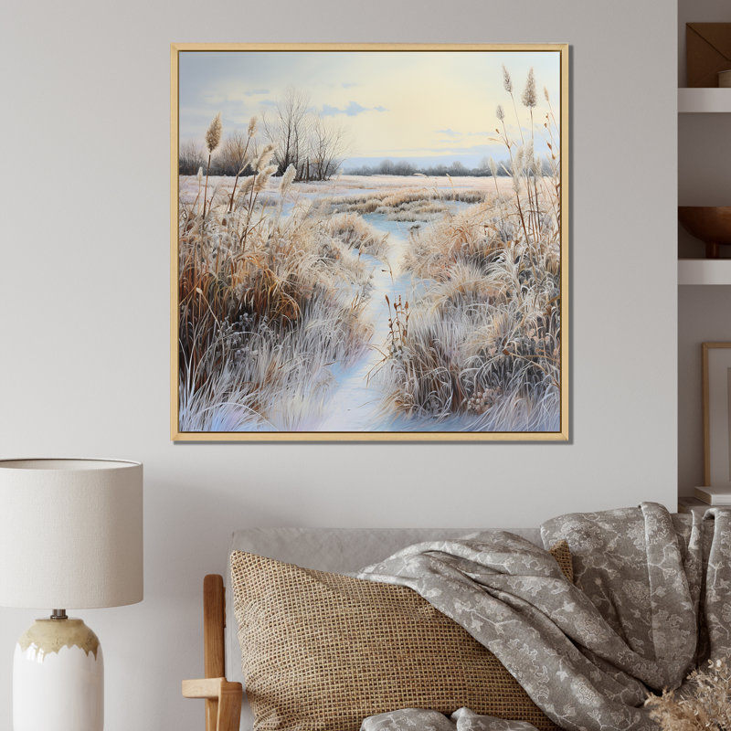 «Plant Beauty Under Winter Charm», reproduction sur toile, Cadre photo argenté, H 36 po x l 36 po