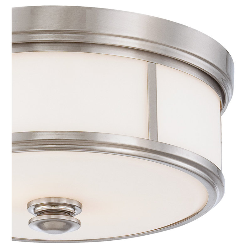 Alyvia Glass Flush Mount, Brushed Nickel