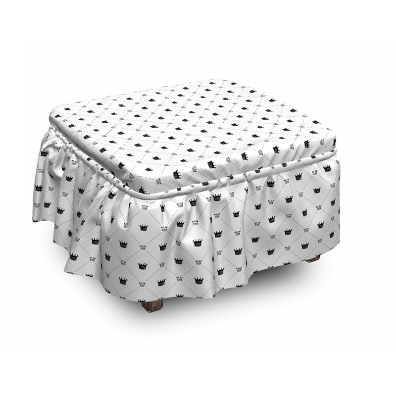 Housse pour repose-pieds à coussins carrés, Motif 2