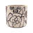 4 Gray Sand And Cement Planters With Brown Botanical Illustrations, 4.3X4.3X4 Inches, Fit Any Room Decor Style Planter Of 4, Motifs For Living Interior
