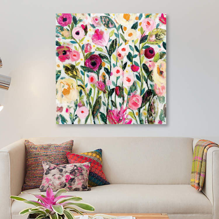 «PDX Rose Garden», impression sur toile, H 12 po x l 12 po x P 0,75 po, Toile tendue, Pas de tapis