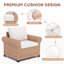 Chaise de patio d'extérieur avec coussins