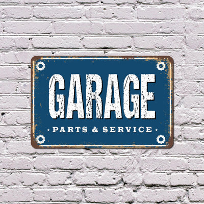 Enseigne en plastique 8 po x 12 po Garage Street