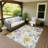Machine Washable Indoor/Outdoor Millner ACN2262 Floral Rug-1031709433