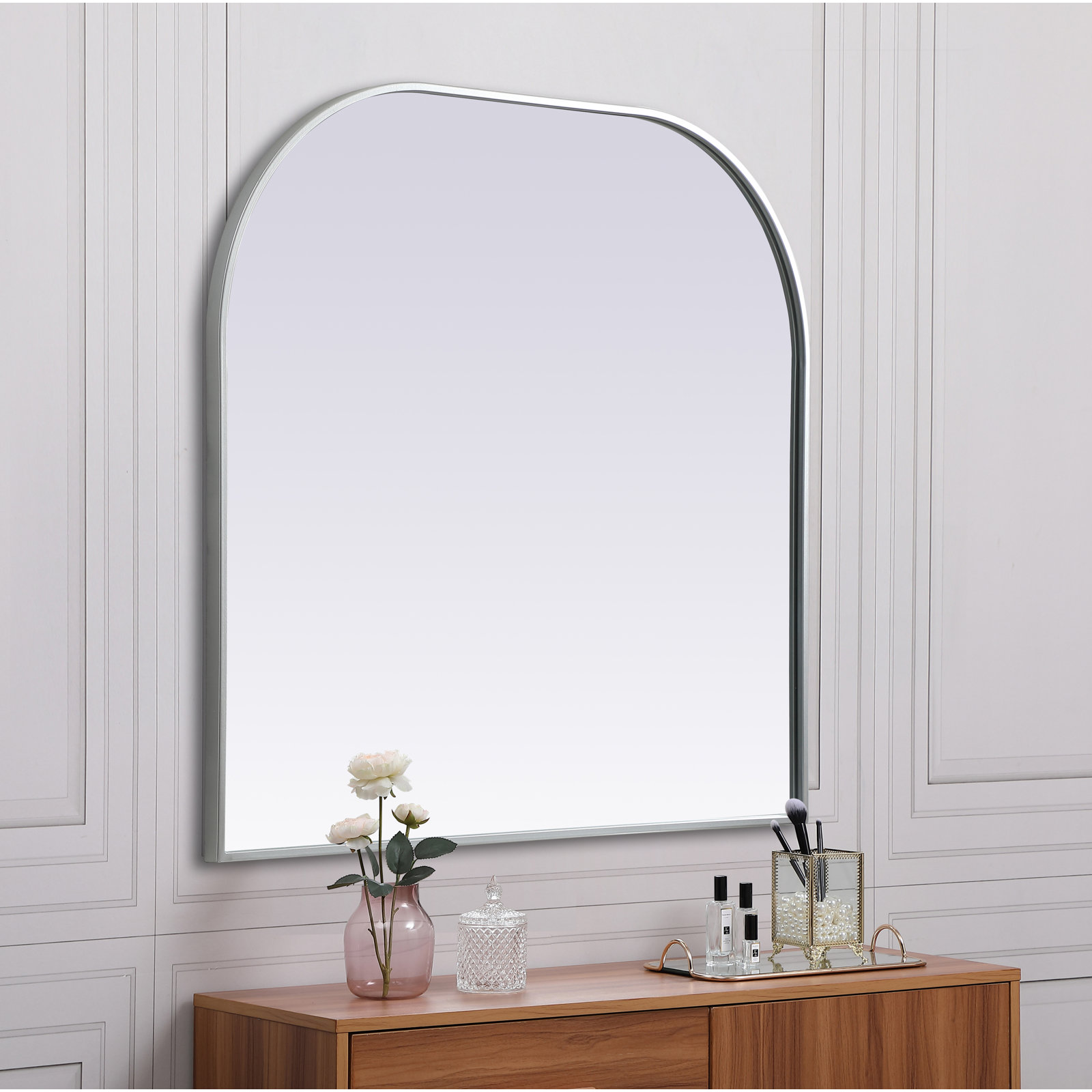 Sabine Accent Mirror, Silver, 34" x 36"