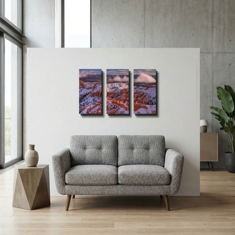 « Pureté brute » de Bill Sherrell, triptyque mural, 91,4 cm x 61 cm, 78 po x 34 po