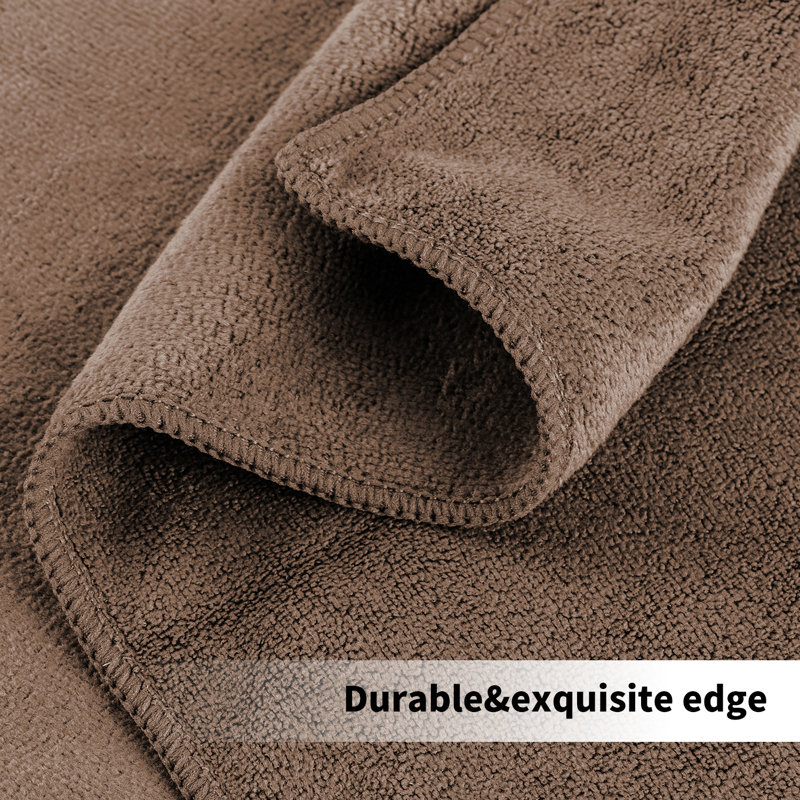 Ensemble de serviettes de bain en microfibre Makendy (paquet de 6, 27 po x 55 po) - Très absorbant, à séchage rapide et antibactérien, parfait pour le bain, la natation et les sports