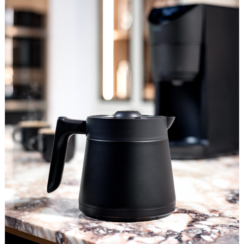 Smart Black Stainless Steel Programmable Coffee Maker with Grinder
