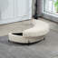 Grand repose-pieds rembourré avec rangement demi-lune-33813022