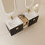 Meuble-lavabo à fermeture en douceur de 60 po avec lavabo et petites tablettes de rangement. BVC06360BCT-58400858