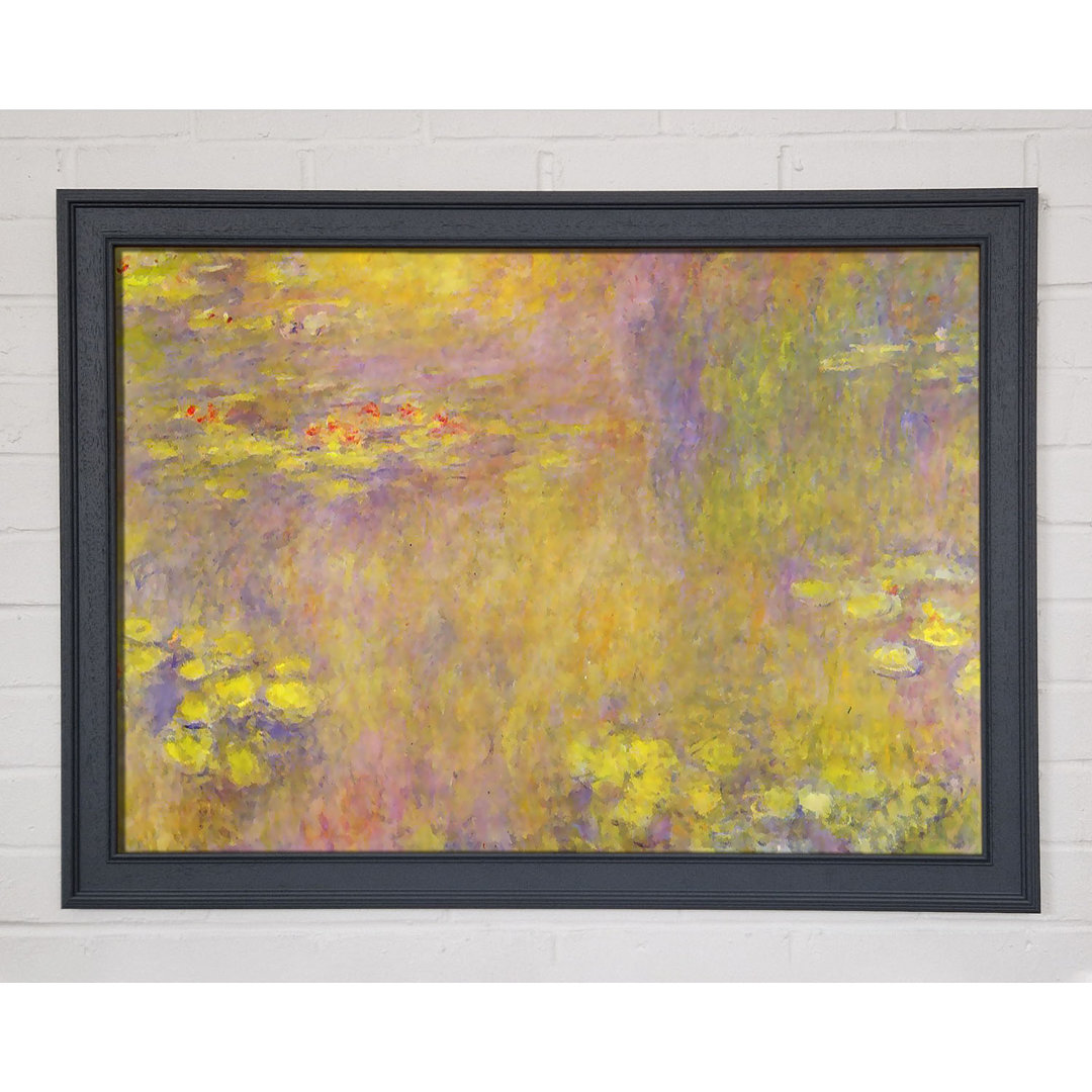 Gerahmtes Wandbild Monet Water Lilies - Yellow Nirvana