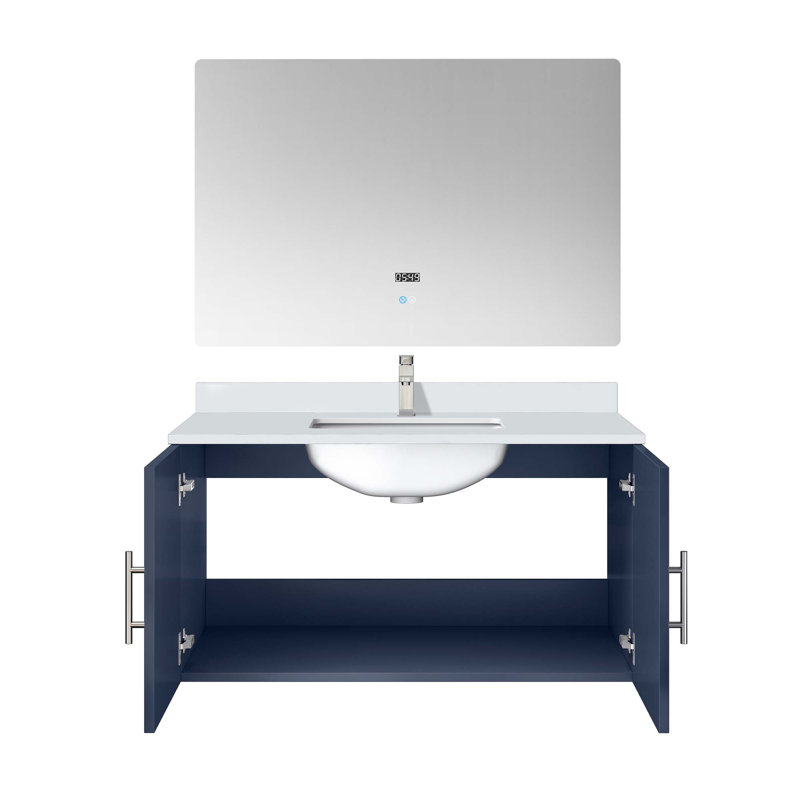 Bath Vanity With Faucet Set And LED Mirror