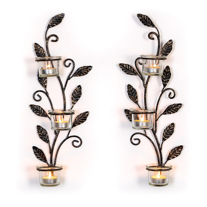 2 Piece Metal Wall Bath Sconce Set