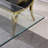 Merell 79'' Glass Top Metal Base Dining Table-1892078483