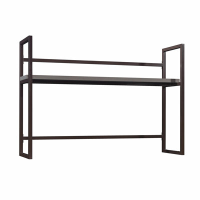 Hutch with 1-Inch Thick Top, Brown finish