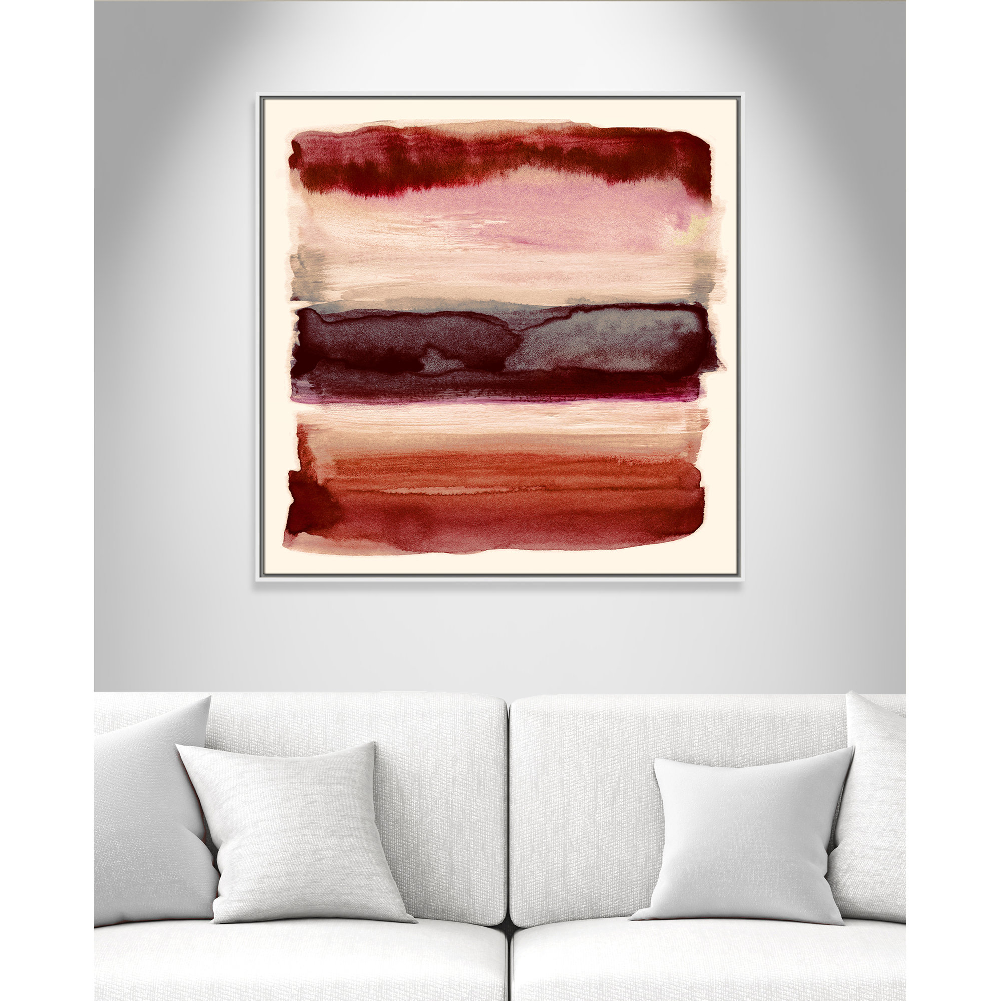 Burgundy Sky II Print by Nan, 37.5" H x 37.5" W, White