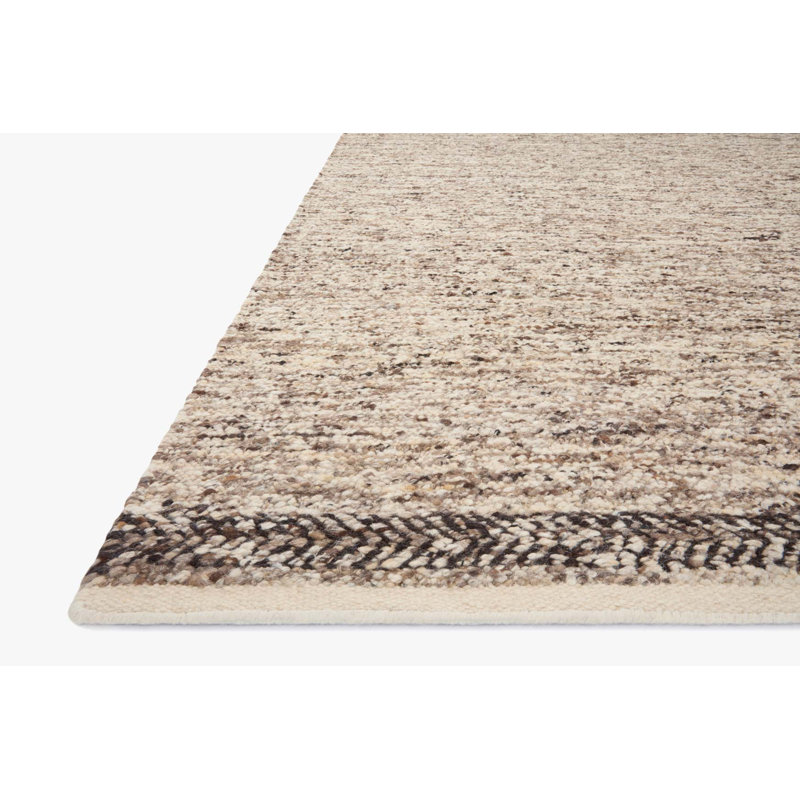 Tapis abstrait argenté / ivoire Crispin, Rectangle 11 pi 6 po x 15 pi, Abstrait