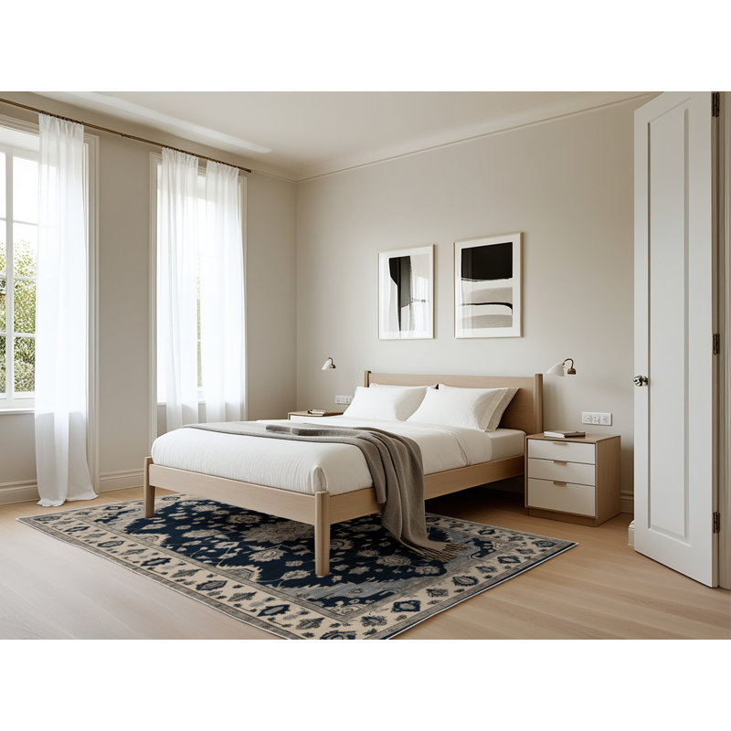 Machine Washable Overdyed Beige Area Rug, Rectangle 5' x 7'