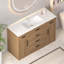Meuble-lavabo 48 po. Armoire de rangement abondante - 2 portes à fermeture douce et 6 tiroirs