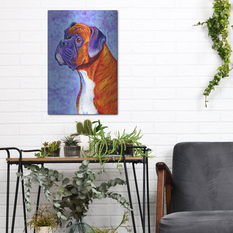 «Brindle Boxer Dog» par Rebecca Wang Art, H 16 po x l 12 po
