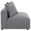 Chaise sans accoudoirs rembourrée Femme Gris-314976087