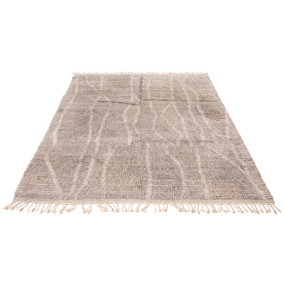 Grogan One-of-a-Kind 8'0" X 10'1" New Age Wool Area Rug in Grey