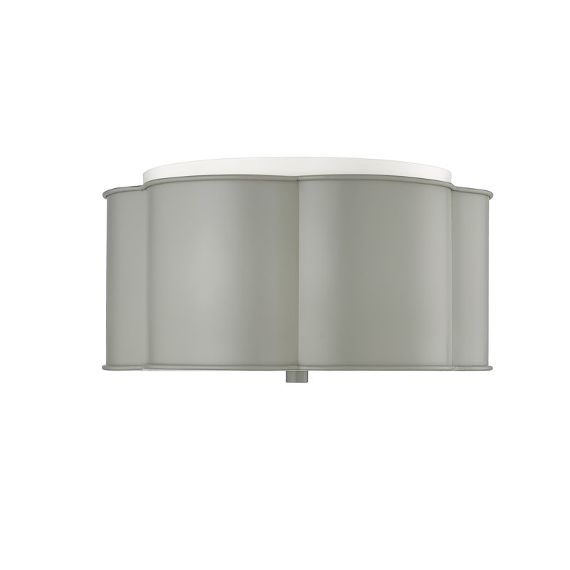 Plafonnier encastré 3 lumières 7,5 po Priyan, Gris ciment