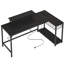L-shaped Computer Desk with Power Outlet, Gaming Desk with Monitor Stand and Shelves-253711375-256113287