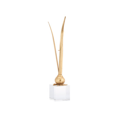Vase ampoule feuille d'or