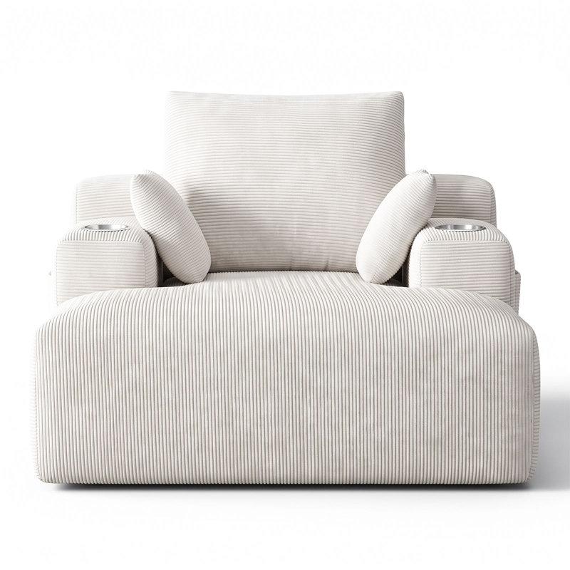 Canapé méridienne Boneless, Blanc