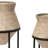 2-Piece Rustic Brick Red Cachepot Planter Cauldron Set with Black Stands-936294627