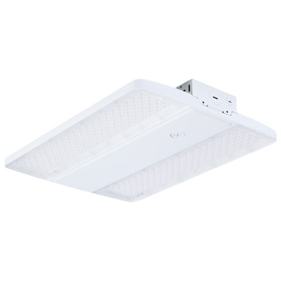 DEL linéaire High Bay 160/135/120 watts sélectionnable 3K / 4K / 5K CCT angle de faisceau sélectionnable finition blanche 120-347 Volt
