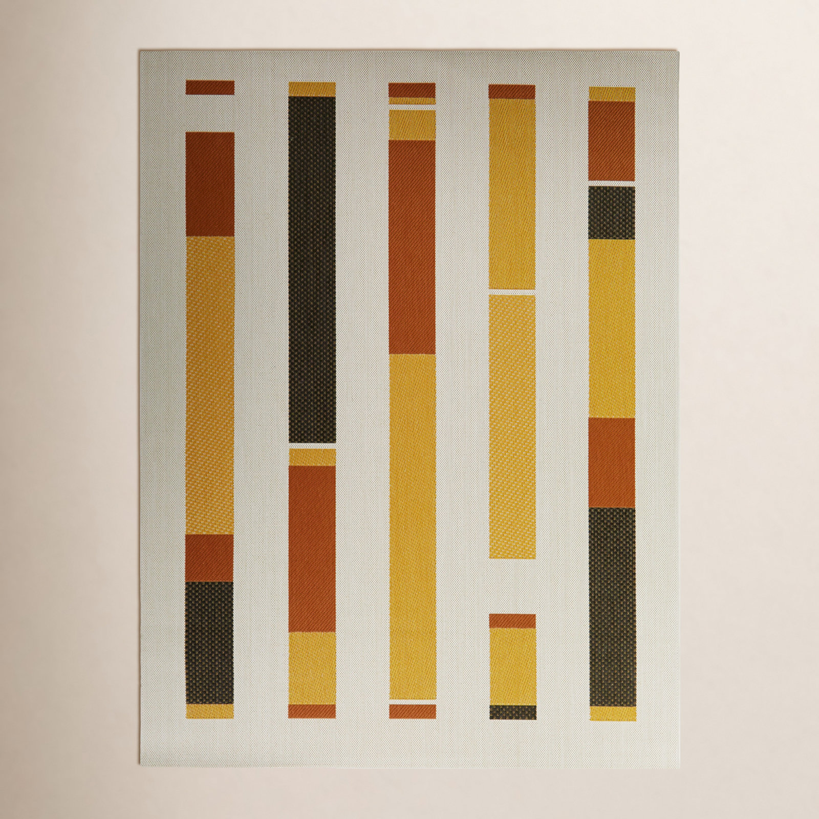 Kenno Yellow/Orange/Black Indoor/Outdoor Area Rug, Rectangle 7'10" x 10'